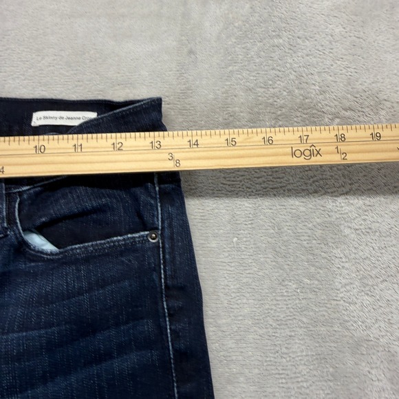 Frame Jeans Women's 27 Le Skinny de Jeanne Crop St Jones Dark Wash Stretch Denim - Picture 10 of 11